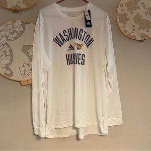 NWT Washington Huskies Adidas Long Sleeve